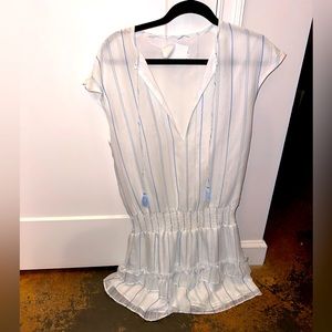Vacate The Label White striped mini tassel dress